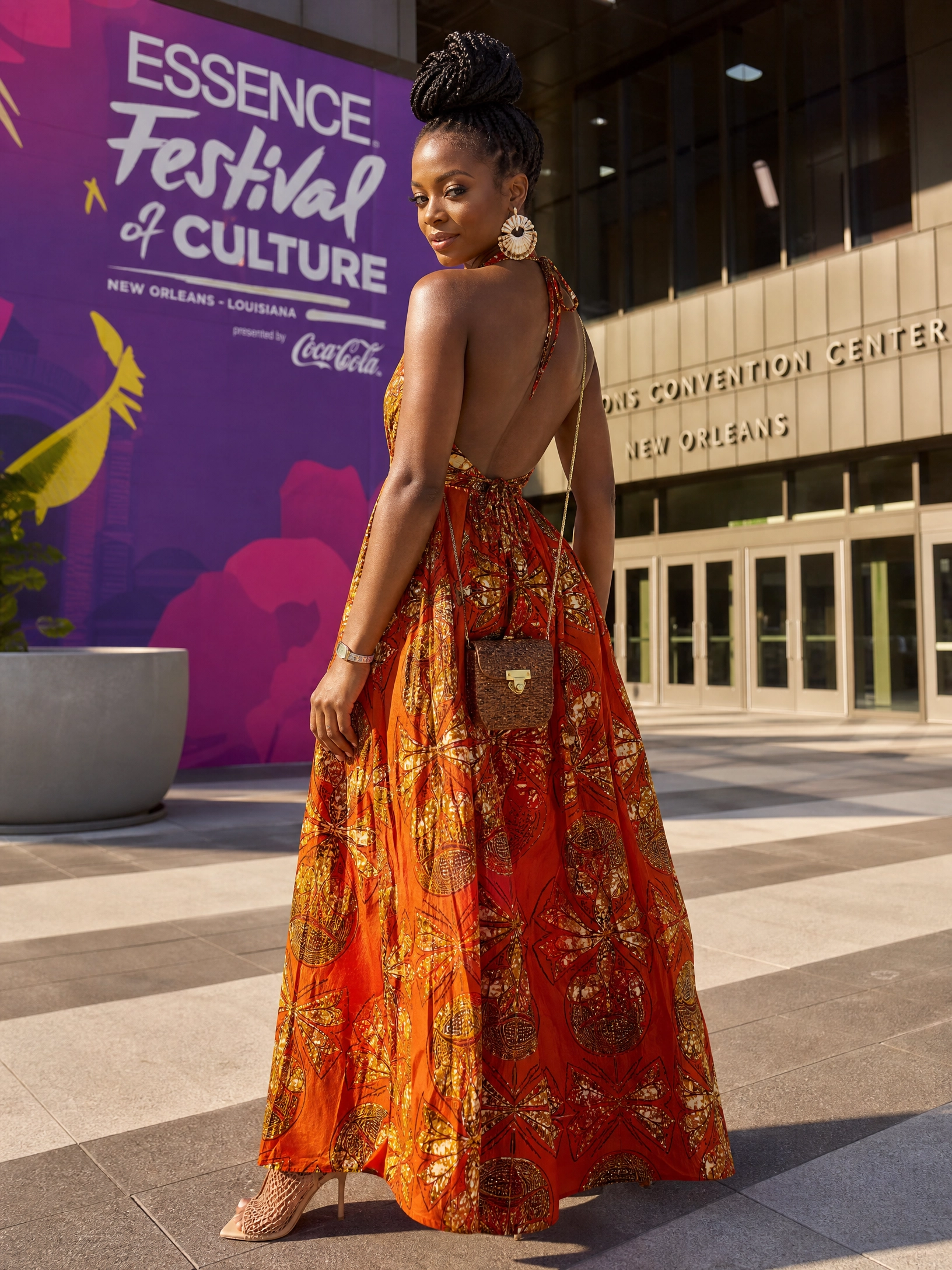 Essence Festival high-impact maxi look — classic