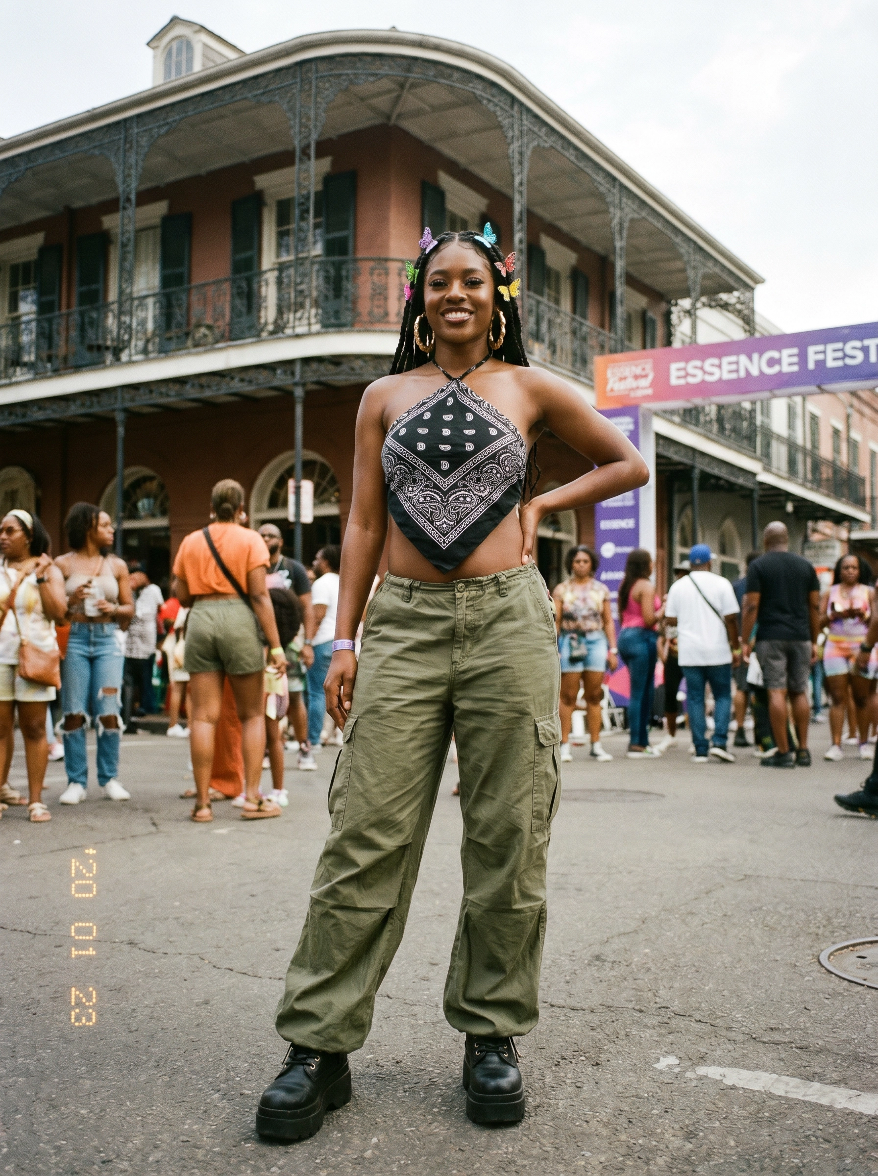 Essence Festival Aaliyah Y2K tribute look — classic