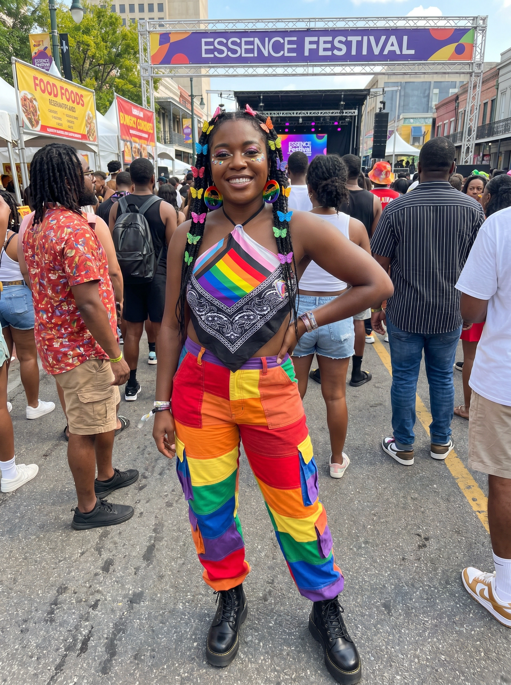 Essence Festival Aaliyah Y2K tribute look — LGBT Pride outlandish